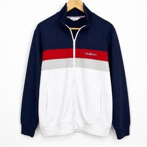 Ben Sherman Retro USA Track Jacket Full Zip Colorblock Sweatshirt L